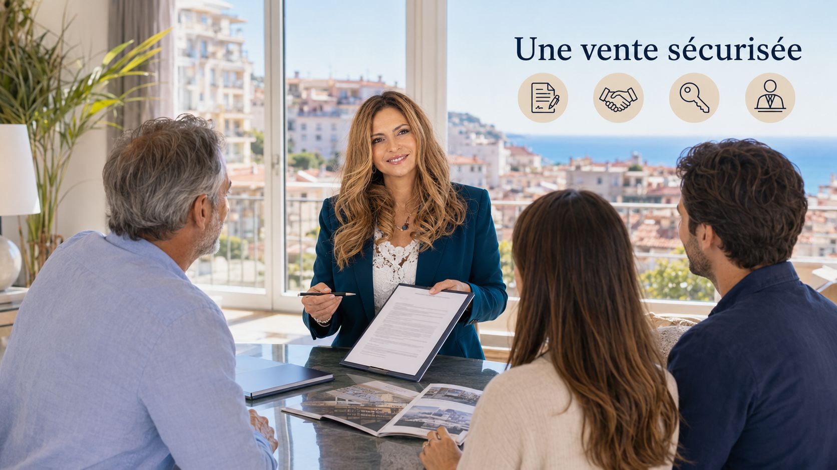 Une vente sécurisée : signature du compromis autour d'une table dans un appartement de Riquier