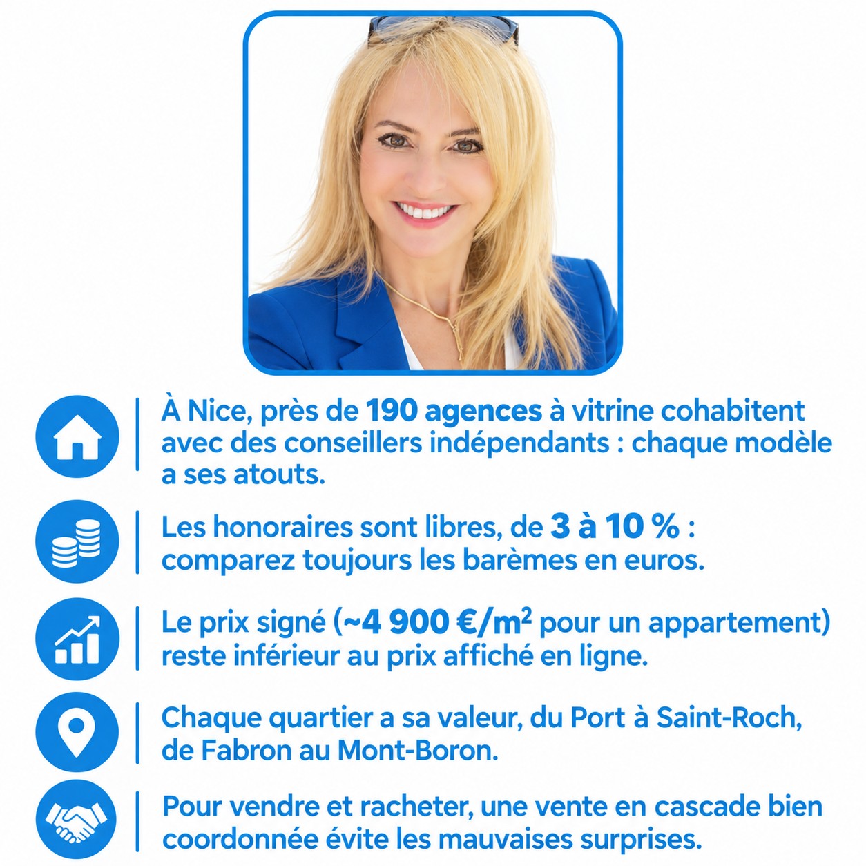 Infographie : mandataire ou agence immobilière à Nice, l'essentiel à retenir